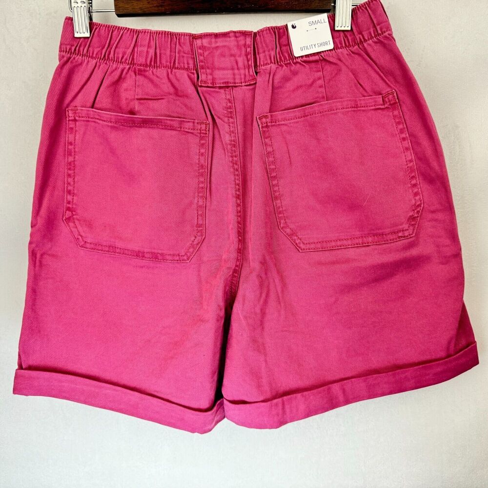 Gloria Vanderbilt Ladies Pink Utility Short Sz S Zipper Pockets - Picture 2 of 6